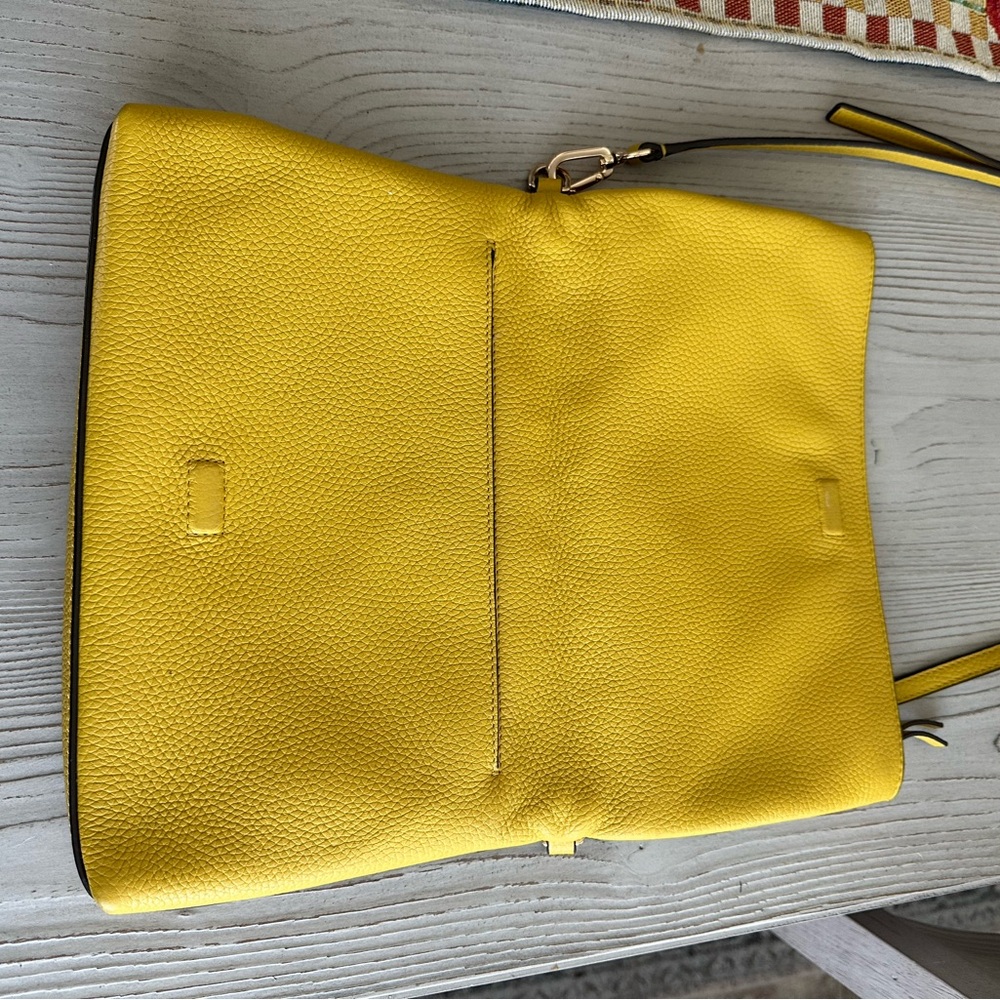 Tory Burch Mustard Leather Crossbody Bag - Picture 2 of 7